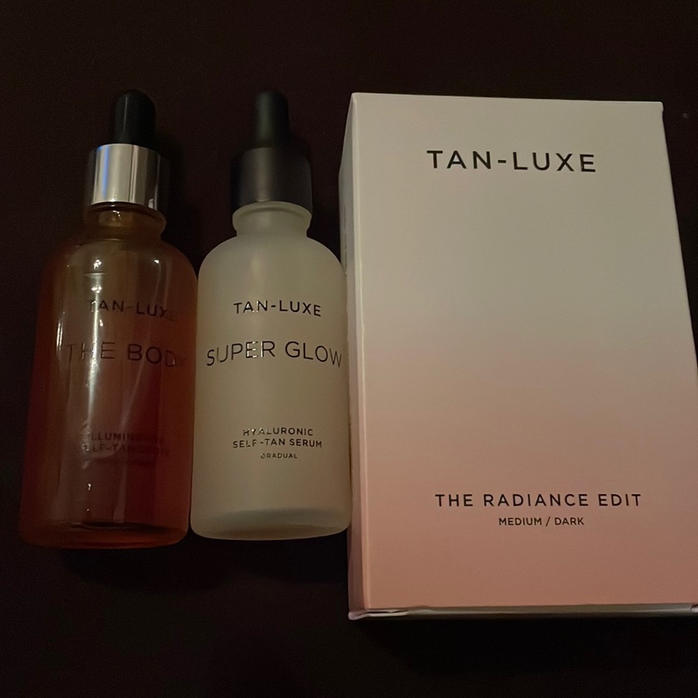 NIB Tan-Luxe The Radiance Edit: Super Glow (1.69 fl oz) & The Body (1.69 fl oz)